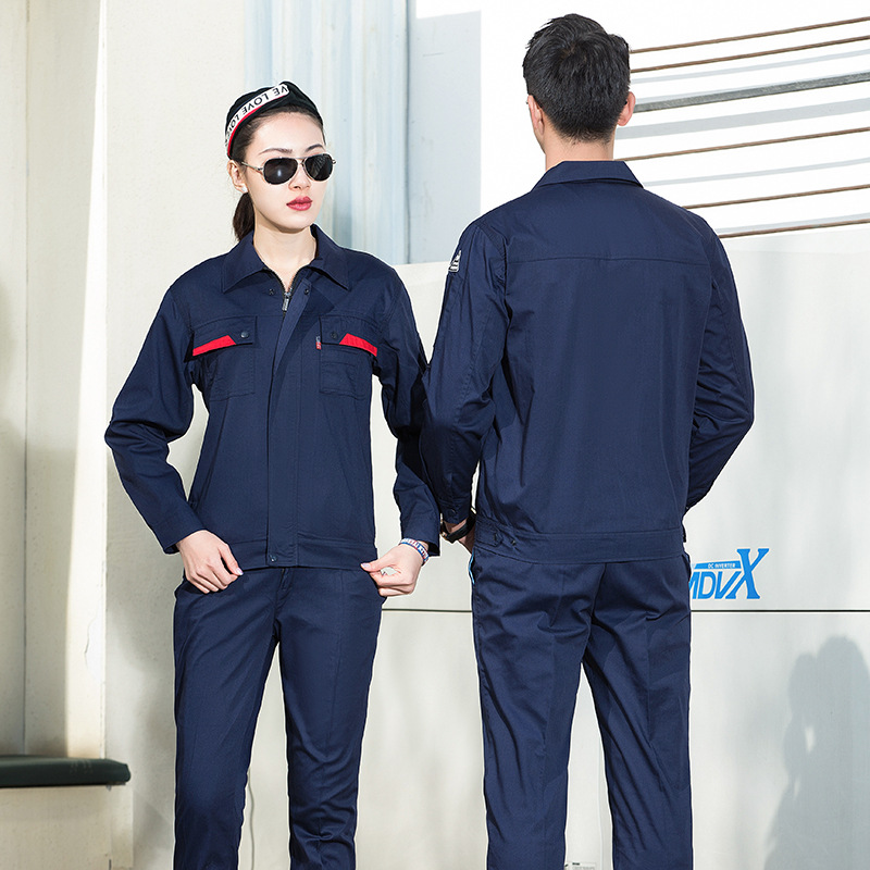 长袖薄款发光防静电机修服 物流仓储工作服现货日常普通工装上衣
